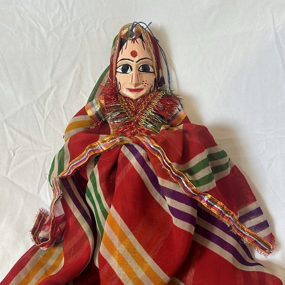 Topsy Turvy Vintage Indian Raj Sari Wedding Doll Handmade Dolls man & woman 12in - Picture 4 of 9